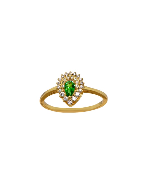 Anillo de gota P 925 de plata zirconia pavé 1