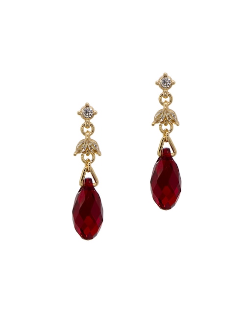 Aretes cortos de gota Aarré Briolettes con acabado pavé cristal