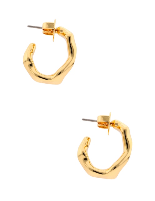 Aretes Huggies con acabado pulido 1