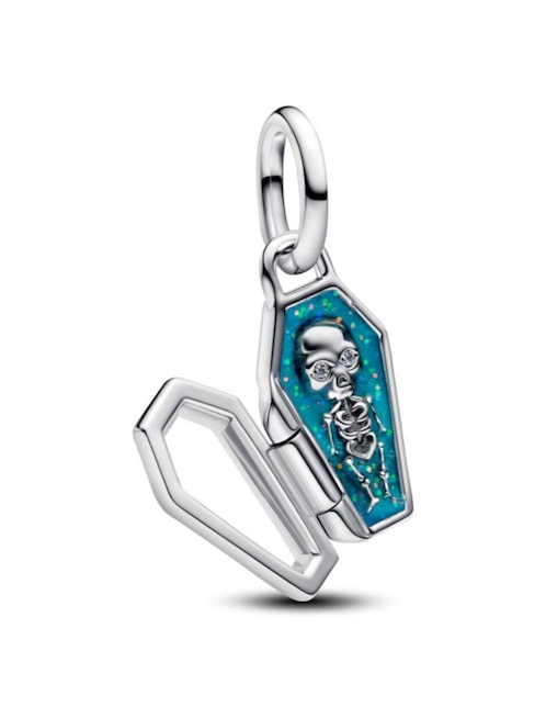 Charm de ataúd Pandora moments halloween de plata P 925 zirconia cúbica