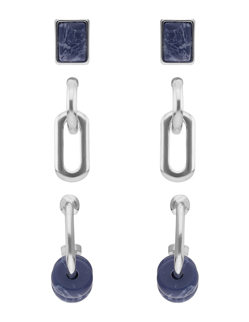 Set de aretes Nine West Holiday Beads con acabado brillante