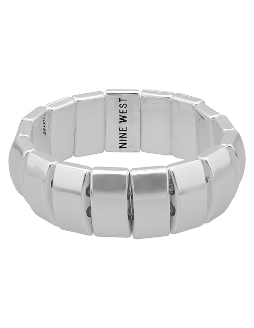 Pulsera Nine West Cyber Silver con acabado brillante