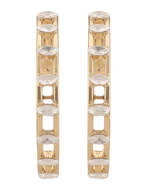 Arracadas Nine West Sticks and Stones con acabado brillante