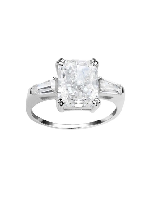 Anillo con gema geométrico Natalia Bojalil Luxury P 925 de plata zirconia pulido