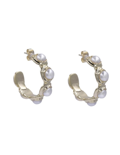 Arracadas Arette 14 k perla