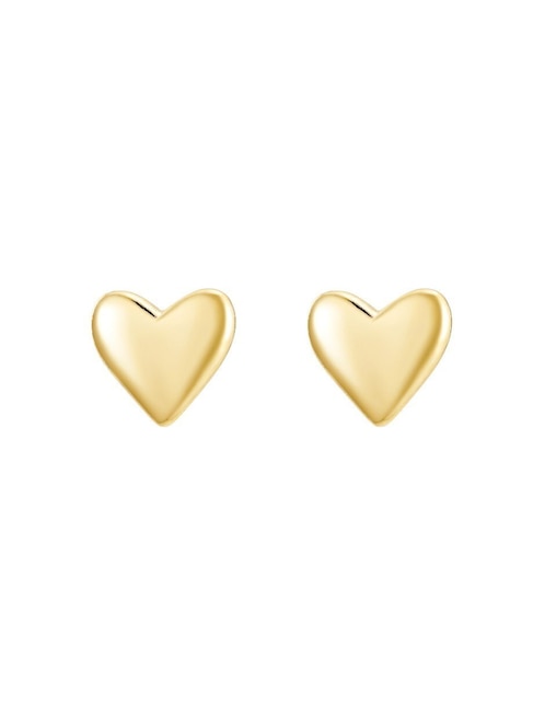 Aretes cortos de corazón de plata p 925 1
