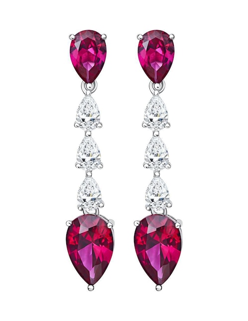 Aretes largos de gota Gladkova Joyería Poppy de plata P 925 con acabado brillante