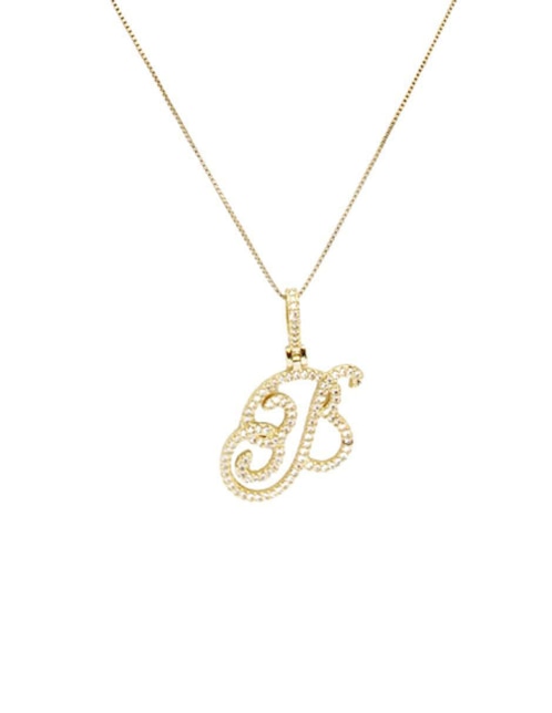 Collar con dije de letra a de oro laminado 10 K