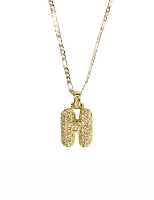 Collar con dije de letras Moon de oro laminado 10 K