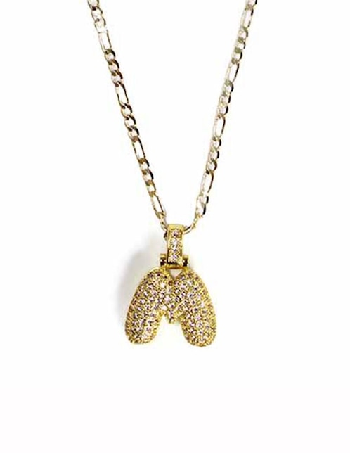 Collar con dije de letras Moon de oro laminado 10 K