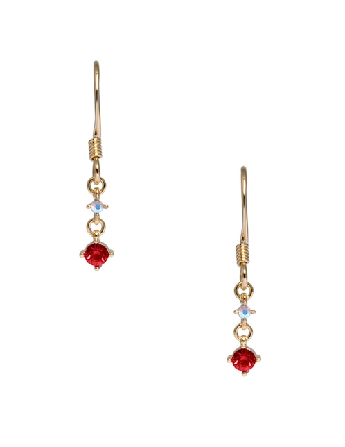 Aretes largos con acabado pavé cristal 1
