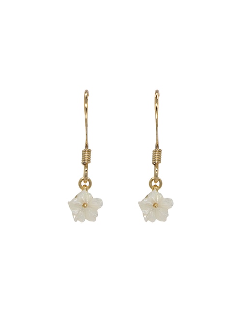 Aretes largos de flor 1