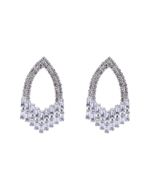 Aretes cortos Arette de zirconia con acabado brillante
