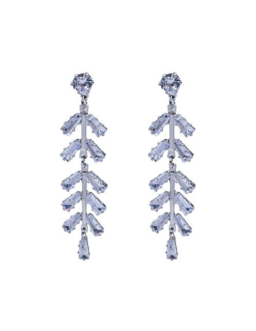 Aretes largos de hoja Arette cristal