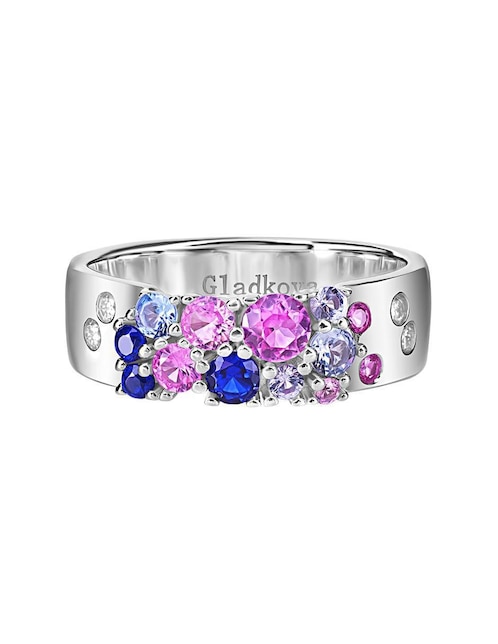 Anillo Gladkova Joyería P 925 de plata zafiro pavé