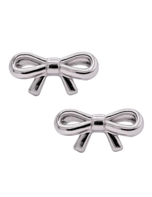 Aretes cortos de moño Oro Angelus con acabado pavé