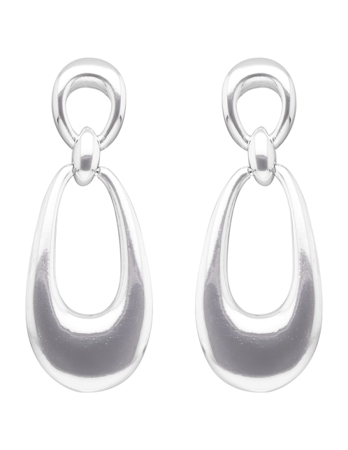Aretes largos con acabado brillante 1