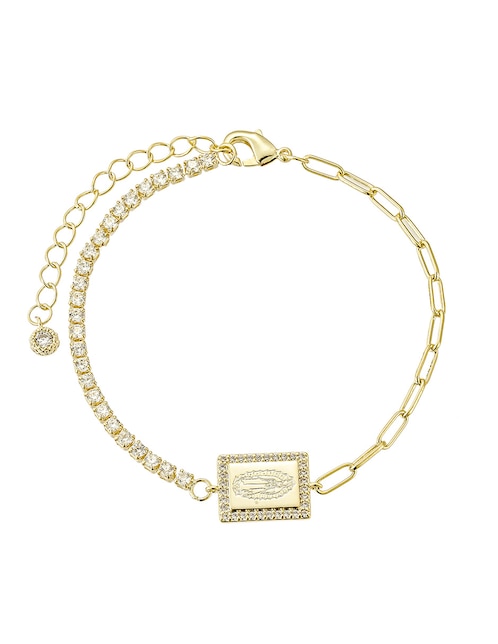 Pulsera 14 k Religiosos con acabado baño de oro 1