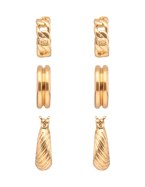 Aretes cortos basic metal ears m2 con acabado brillante 1