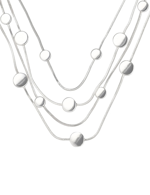 Collar de varios hilos Organic Silver 1