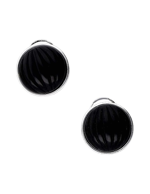 Aretes cortos Midnight Beads con acabado brillante 1