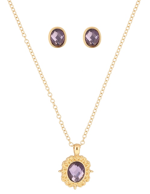 Aretes y collar circulares 1