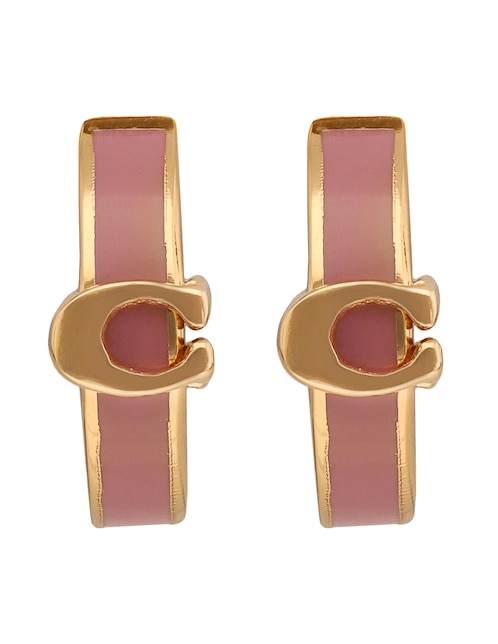 Aretes cortos Bangle Recolor con acabado brillante 1