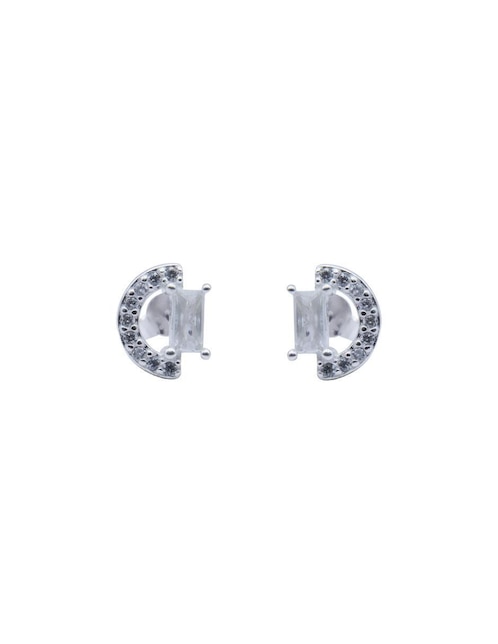 Aretes Bijoux Fp de plata P 925 con acabado pulido zirconia