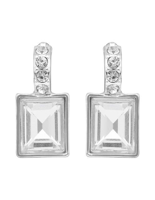Aretes de rectángulo con acabado brillante 1