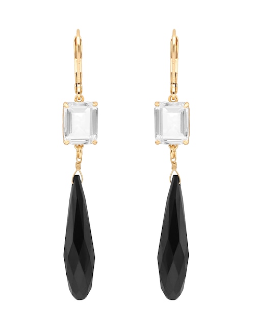 Aretes de gota con acabado brillante 1