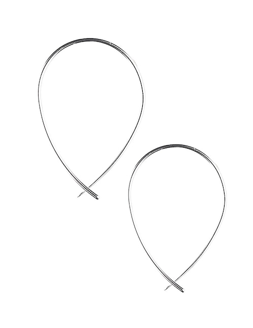 Aretes de óvalo con acabado pulido 1