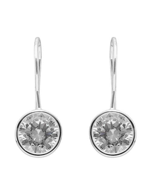 Aretes de círculo con acabado brillante 1