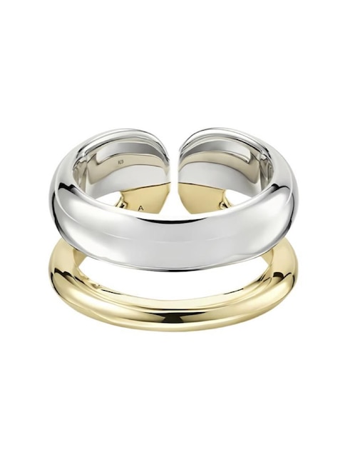 Anillo circular Mink P 925 de plata brillante