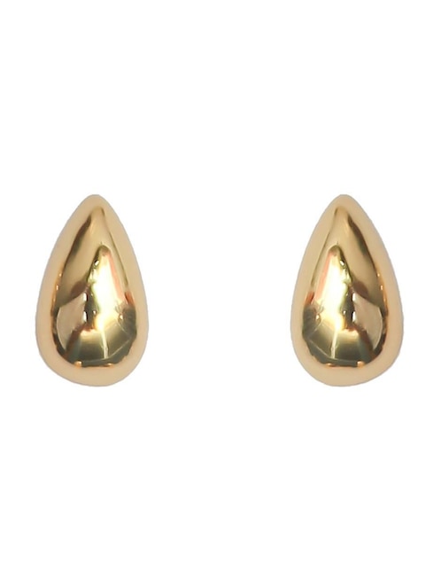 Aretes cortos de gota Sofia Blum de plata P 925 con acabado chapa de oro