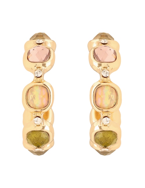 Aretes de aro Dreams con acabado pavé circonita 1