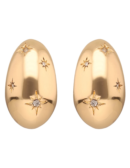 Aretes cortos Shimmer & Shine con acabado brillante circonita 1