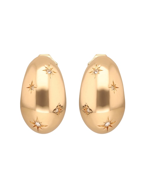 Aretes cortos Shimmer & Shine con acabado brillante circonita 1