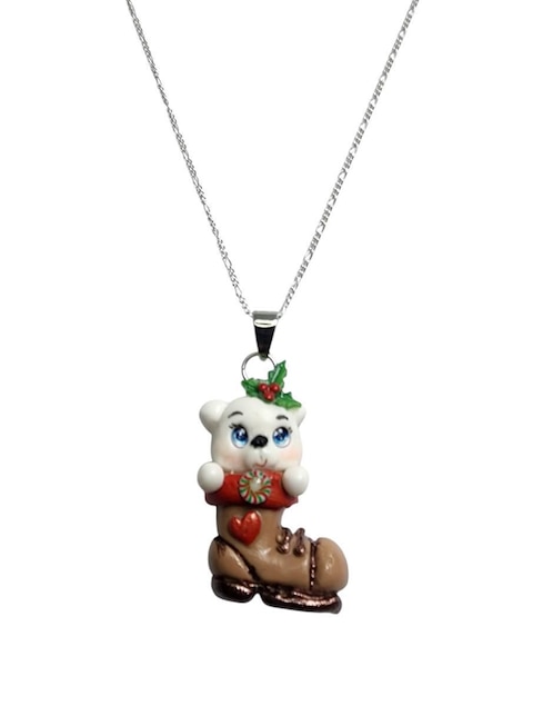 Collar navidad de oso Limerence By Claudia Herrera Dulzura de plata P 925
