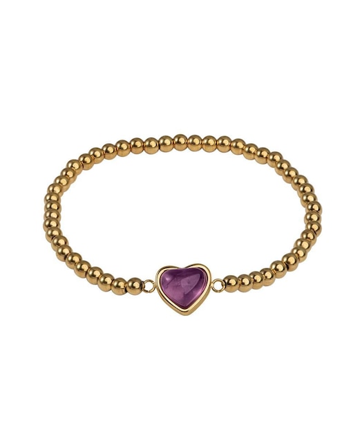 Pulsera luckyly "de" acero inoxidable 14 k nadia "con acabado"