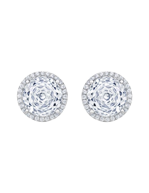 Broqueles circulares Gladkova Joyería de plata p 925 con acabado brillante zirconia