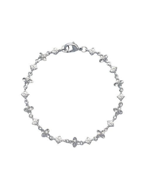 Pulsera Carré con zirconia cúbica con acabado pulido