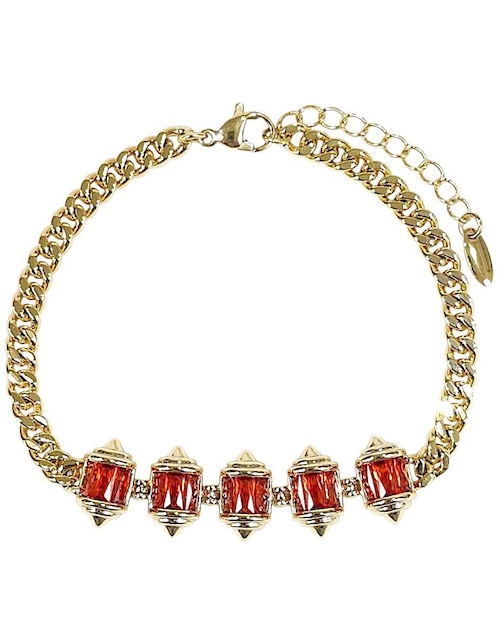 Pulsera Og 18 k con acabado baño de oro