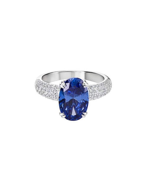 Anillo ovalado Gladkova Joyería P 925 de plata zafiro brillante