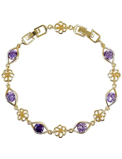 Pulsera 18 k con acabado baño de oro