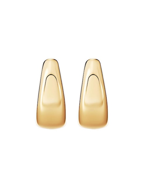 Aretes de aro Gladkova Joyería de plata P 925 con acabado chapa de oro