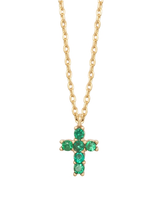 Collar con dije de cruz de plata P 925 1