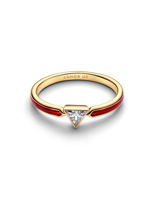Anillo Pandora Marvel Iron Man de plata P 925 zirconia cúbica con acabado baño de oro