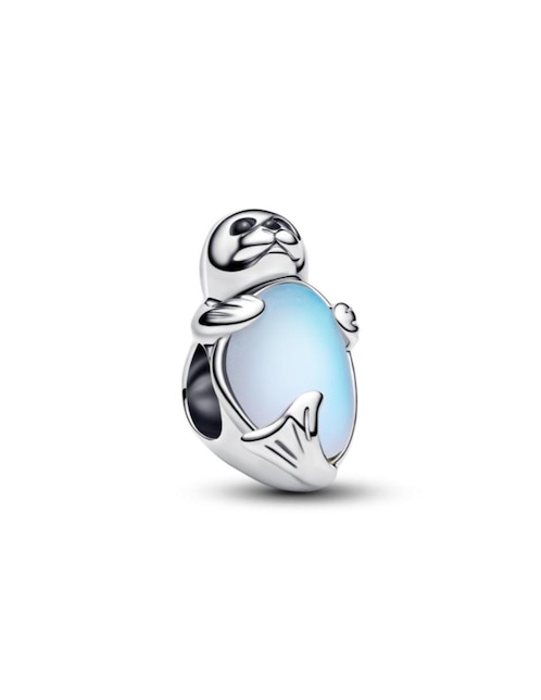 Charm de foca moments de plata P 925 cristal