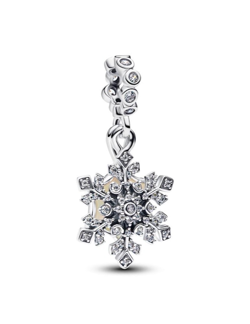 Charm de copo de nieve Pandora moments de plata P 925 zirconia cúbica