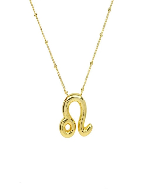 Collar con dije de signo zodiacal Nira de oro laminado 10 K